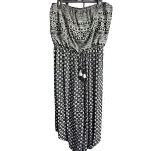 Xhilaration Womens Strapless Jumpsuit Sz L